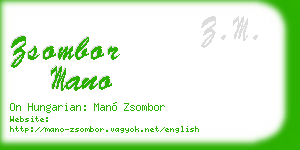 zsombor mano business card
